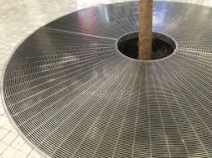 Copertura dell'albero a griglia in acciaio